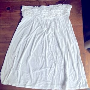 Victoria's Secret White Strapless beach coverup. Size large